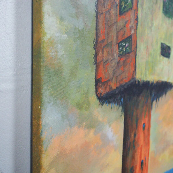 „Struktura 120 ” – Obraz akrylowy na płótnie, 40x120cm (Oryginał, 2026)