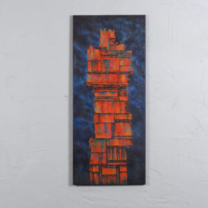 „Wieża: Industrial” – Obraz akrylowy na płótnie, 30x70cm (Oryginał, 2020)